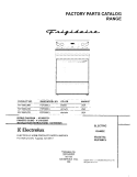 COVER Diagram and Parts List for FEF388CJSB  Frigidaire Range