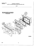 DOOR Diagram and Parts List for FGF379WJCA  Frigidaire Range