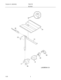 BURNER Diagram and Parts List for FGB24T3ECB  Frigidaire Wall Oven