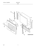 DOOR Diagram and Parts List for E30EW75GPS4  Electrolux Wall Oven
