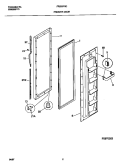 FREEZER DOOR Diagram and Parts List for FRS22PRCW3  Frigidaire Refrigerator