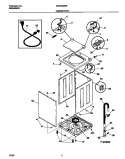 CABINET / TOP Diagram and Parts List for MWX233MBD2  Frigidaire Washer