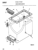 CABINET / CONTROL / SHELVES Diagram and Parts List for FFC09M5CW3  Frigidaire Freezer