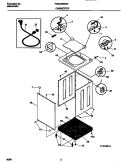 P12V0019 WSHR CAB, TOP Diagram and Parts List for FWX233RES5  Frigidaire Washer