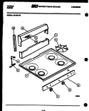 BACKGUARD AND COOKTOP PARTS Diagram and Parts List for 32-1014-23-01  Tappan Range