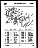 DOOR PARTS Diagram and Parts List for CEC4S6WSAD  Gibson Range