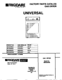 COVER Diagram and Parts List for MDG546RED0  Frigidaire Dryer