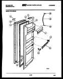 REFRIGERATOR DOOR PARTS Diagram and Parts List for FPK190EN3W  Kelvinator Refrigerator