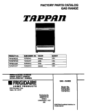 COVER Diagram and Parts List for TGF357CCTF  Tappan Range
