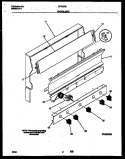 BACKGUARD Diagram and Parts List for GF420RXW3  Frigidaire Range