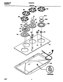 MAINTOP Diagram and Parts List for FGC6X7XEBA  Frigidaire Cooktop