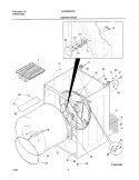 CABINET / DRUM Diagram and Parts List for GLGR642AS5  Frigidaire Dryer