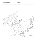 BACKGUARD Diagram and Parts List for FEF450BWD  Frigidaire Range