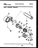 BLOWER AND DRIVE PARTS Diagram and Parts List for GDE336RBW0  Gibson Dryer