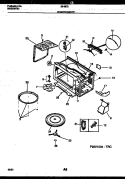 WRAPPER AND BODY PARTS Diagram and Parts List for 56-3872-10-03  Tappan Microwave
