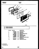 DOOR PARTS Diagram and Parts List for GF630RXW1  Frigidaire Range