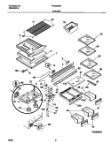 SHELVES Diagram and Parts List for FRT22IRSHB4  Frigidaire Refrigerator
