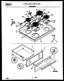 COOKTOP AND DRAWER PARTS Diagram and Parts List for 31-2862-00-02  Tappan Range