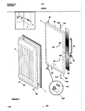 DOOR Diagram and Parts List for F22CW4  Frigidaire Freezer