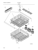 RACKS Diagram and Parts List for GLD2150RCQ1  Frigidaire Dishwasher