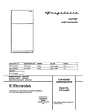COVER Diagram and Parts List for FRT14A2AZ0  Frigidaire Refrigerator
