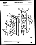 DOOR PARTS Diagram and Parts List for UF16NL4  Frigidaire Freezer