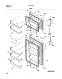 DOOR Diagram and Parts List for GLHT214RAW0  Frigidaire Refrigerator