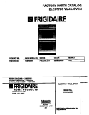 COVER Diagram and Parts List for FEB798WESD  Frigidaire Wall Oven