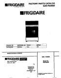 COVER Diagram and Parts List for FGF335CESB  Frigidaire Range