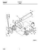 P16M0019 MOTOR, BLOWER Diagram and Parts List for FDG558GHS0  Frigidaire Dryer
