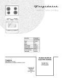 COVER Diagram and Parts List for CFES355EB5  Frigidaire Range