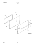 DOOR Diagram and Parts List for FPF311PHWC  Frigidaire Range