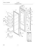 REFRIGERATOR DOOR Diagram and Parts List for GLHS68EGPW6  Frigidaire Refrigerator