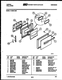 DOOR PARTS Diagram and Parts List for 11-5969-00-02  Tappan Wall Oven
