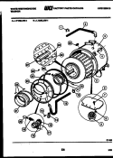 TUB AND COMPONENT PARTS Diagram and Parts List for LT150LXD1  Frigidaire Washer