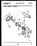 BLOWER AND DRIVE PARTS Diagram and Parts List for DG800KXW6  Frigidaire Dryer