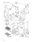 BODY Diagram and Parts List for DGGF3054KFC  Frigidaire Range