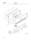 BACKGUARD Diagram and Parts List for TGF324BHDD  Tappan Range