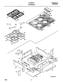 TOP / DRAWER Diagram and Parts List for FCS388WHCC  Frigidaire Range