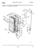 DOOR Diagram and Parts List for UL2075ECW2  Frigidaire Freezer