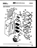 SHELVES AND SUPPORTS Diagram and Parts List for FPCE22VWFH3  Frigidaire Refrigerator