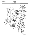 SHELVES Diagram and Parts List for FRS26WNCD0  Frigidaire Refrigerator