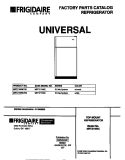 COVER Diagram and Parts List for MRT21NNCW2  Frigidaire Refrigerator