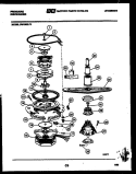 MOTOR PUMP PARTS Diagram and Parts List for DW1800LA2  Frigidaire Dishwasher