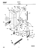 CABINET Diagram and Parts List for FRS26ZPHD3  Frigidaire Refrigerator