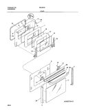 DOOR Diagram and Parts List for FED367DQA  Frigidaire Range