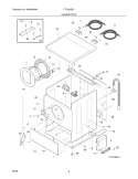 CABINET / TOP Diagram and Parts List for FTF530ES1  Frigidaire Washer