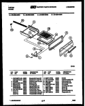 BROILER DRAWER PARTS Diagram and Parts List for 30-2538-66-05  Tappan Range