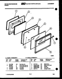 DOOR PARTS Diagram and Parts List for GF880KXW0  Frigidaire Range