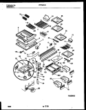 SHELVES AND SUPPORTS Diagram and Parts List for FRT24RHAD0  Frigidaire Refrigerator
